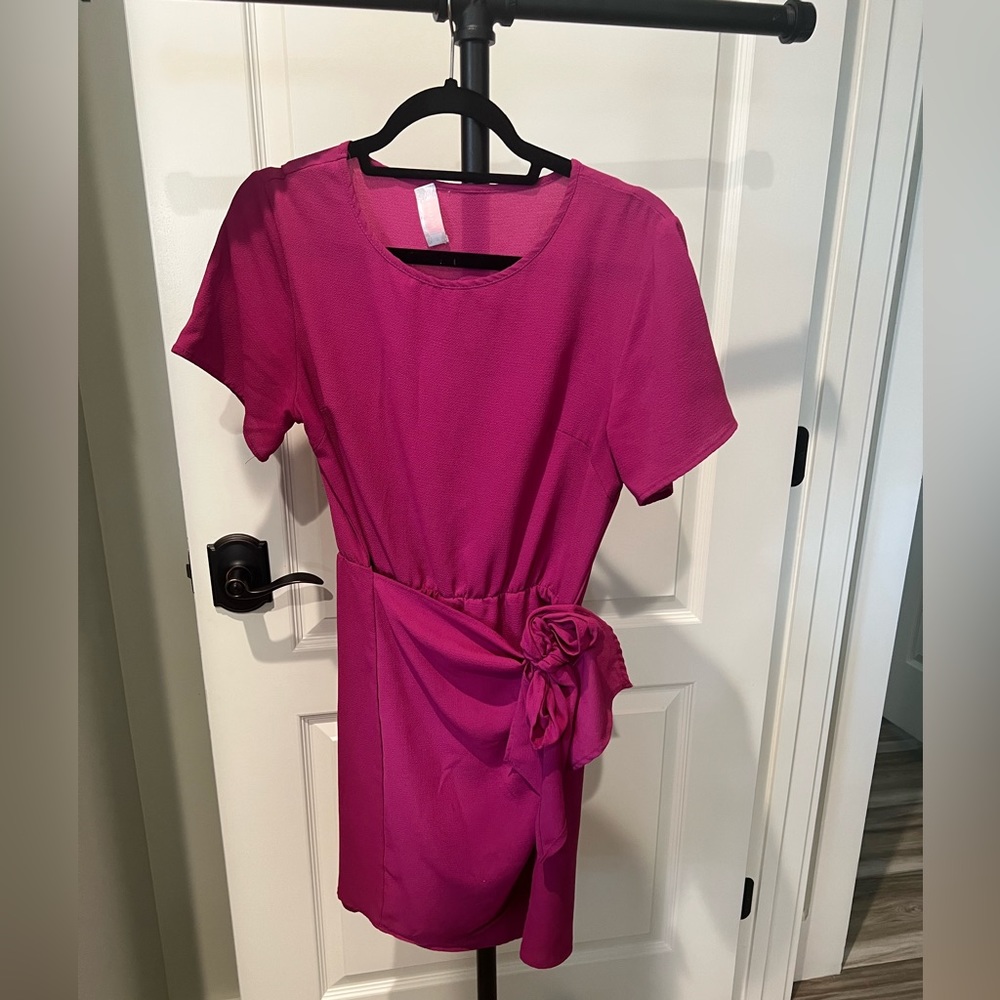 Purple/Magenta tie side dress